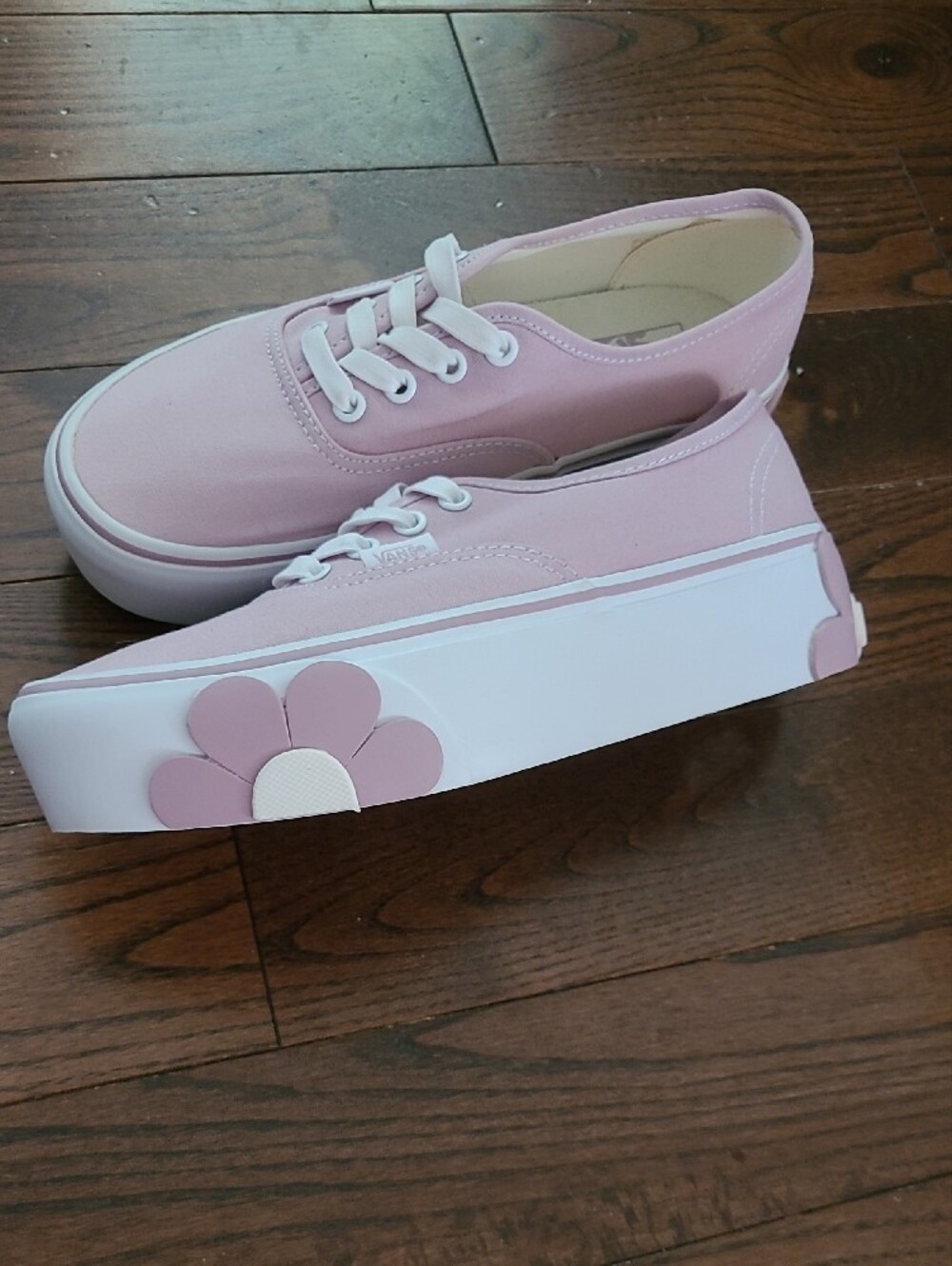 New Vans Stackform Keepsake Lilac Flower Canvas Platform Low-Top Sneaker S 7.5 - Picture 6 of 11